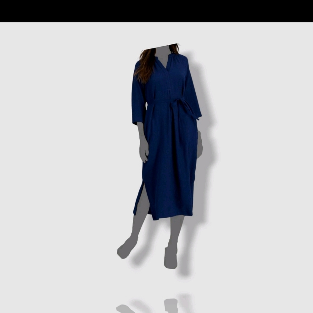 NWT Alfani 3/4 Sleeves Midi Dress Size XL Navy